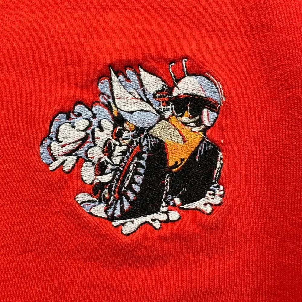 Dodge Scat Pack Sweatshirt Mens Medium Red Embroidered Graphic Skater 2017